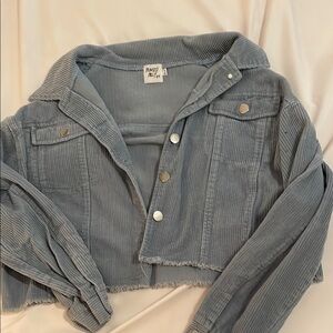 Blue Corduroy Jacket princess polly